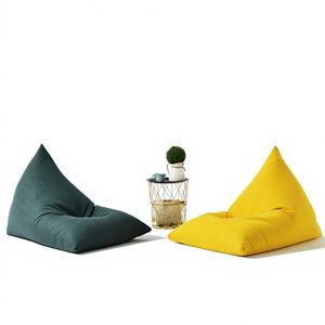 Pouf triangulaire en coton et lin, style minimaliste moderne, pour chambre, balcon, salon, gîte, petit et <span class=keywords><strong>mignon</strong></span>, pour une personne - Product Image 1