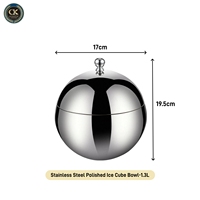 Seau à glace rond en acier inoxydable poli pour bars, fêtes et mariages – Isolation thermique pour glaçons – Vente en gros