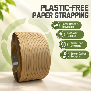 Sangle en papier kraft haute résistance, 100 % recyclable, sans bords tranchants, pour l'emballage en entrepôt - Product Image 2
