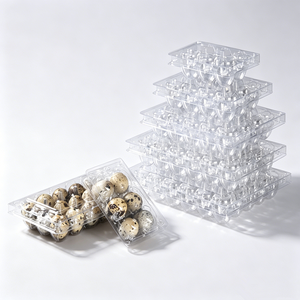 Barquettes à œufs <span class=keywords><strong>en</strong></span> plastique transparent, capacité pour œufs de caille, design empilable pour un stockage et un transport sécurisés pour les fermes, les épiceries et l'usage domestique - Product Image 2