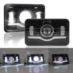 Proyector de haz Alto y Bajo DRL Rectangular H4 5 pulgadas Led faro delantero luces de conducción todoterreno cuadrado 4x6 pulgadas LED faro para Jeep - Product Image 3