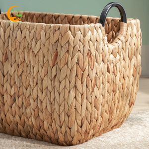Modern Eco-Friendly <b>Large</b> Natural Wicker <b>Storage</b> <b>Basket</b> Handmade Multifunctional Living Room Decor from Vietnam - Product Image 5