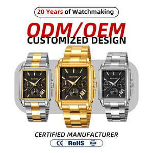 <span class=keywords><strong>Orologio</strong></span> al Quarzo Lusso da <span class=keywords><strong>Uomo</strong></span> Skmei 2339, Quadrante Quadrato Dorato, 35mm, Resistente all'Acqua, Sportivo, con Cassa in Lega e Opzioni OEM ODM e Logo Personalizzato - Product Image 1