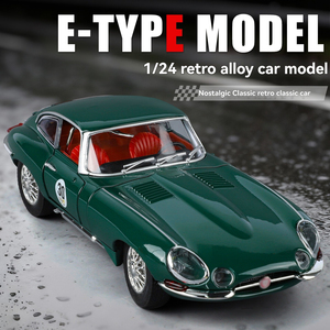 โมเดลรถ1:24<span class=keywords><strong>รถ</strong></span> XF <span class=keywords><strong>XJ</strong></span> E-Type เก่าด้<span class=keywords><strong>ว</strong></span>ยเสียงและแสงประตูดึงกลับเครื่องประดับเปิดของเล่นโมเดล<span class=keywords><strong>รถ</strong></span>โลหะ - Product Image 2
