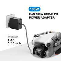 USB C PD Plug in dinding 100W, adaptor daya Cypress PD3.0 Chip dengan colokan Inggris catu daya untuk stasiun Dok