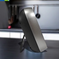 Thermomètre numérique de cuisine et de barbecue à écran tactile en plastique avec fonction de rétroéclairage, alarme, alimenté par piles, pour utilisation au barbecue