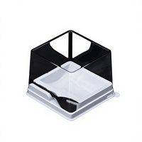 Boîte à rouleaux de serviettes transparente carrée en PET, emballage enveloppant pour rouleaux de gâteau Mochi Tiger Skin et pâtisseries occidentales de style japonais
