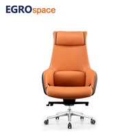 EGROspace Mobilier ergonomique de direction en cuir Vente en gros Chaise de bureau pivotante pour ordinateur pour le travail assidu