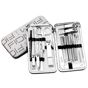 WELLFLYER in acciaio inox Kit professionale Manicure <span class=keywords><strong>Pedicure</strong></span> Set callo strumento di rimozione delle unghie con custodia da viaggio - Product Image 5