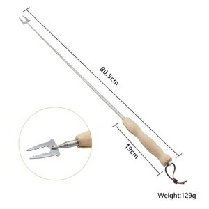 All'ingrosso retrattile BBQ spiedino con manico in legno metallo rotante strumento per BBQ la mia scelta Heatstick - Product Image 3