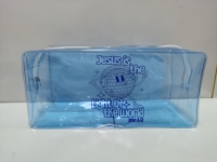 Pochette d'emballage en PVC transparent personnalisable (logo/couleur/taille), trousse à crayons zippée, sac de rangement de marque, sac de voyage portable et étanche