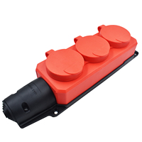 Prise de courant universelle SCHUKO 50/60HZ pour extérieur, résistante au froid, anti-chute, étanche IP54, 16A, 3 voies, TPE