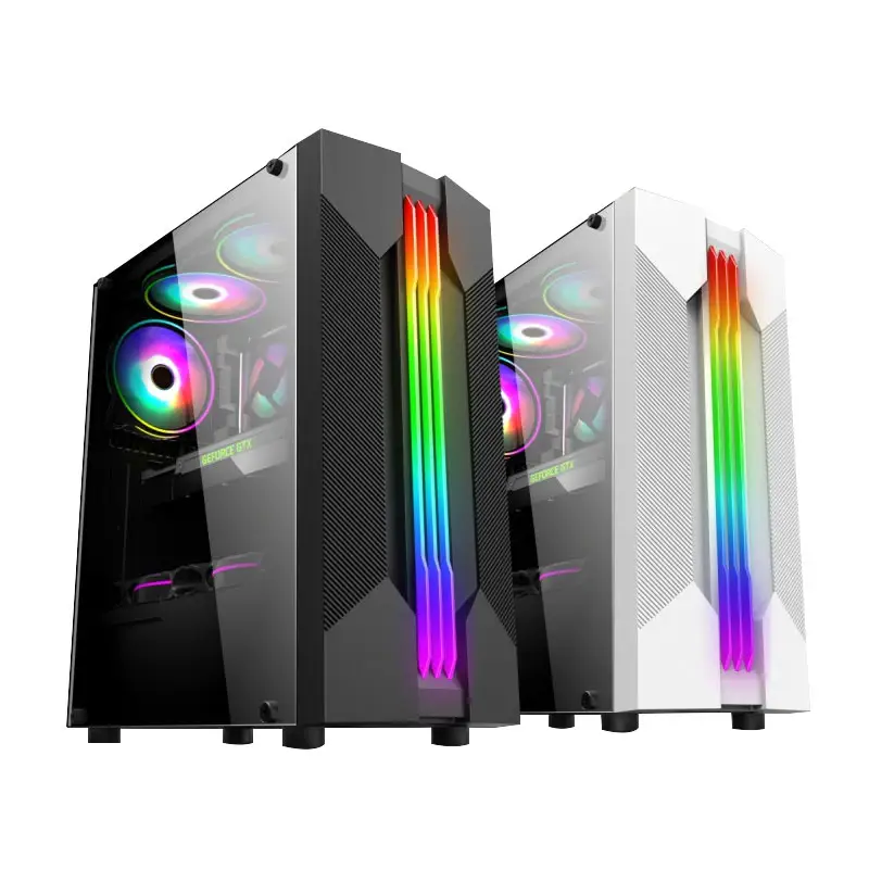 Fabrik-Direktmetall-RGB-Spielgehäuse Schrank ATX/MTX/ITX Gaming Computer Tower Gamer PC-Hülle für Desktop-PC mit RGB-Lüftern