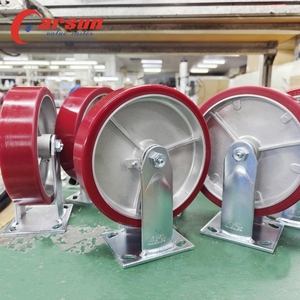 Großhandel OEM Heavy Duty Gusseisen Lenk rollen Industrielle starre und drehbare Stile mit Gummi-und Stahlwerk stoffen