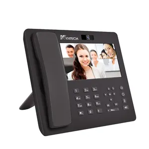 Telepon Video IP 6 GARIS Telepon VoIP, Telepon Genggam 2.0 dengan Layar Warna-warni 7.2 Inci