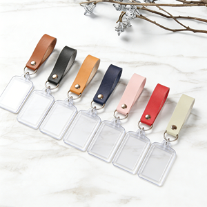 <span class=keywords><strong>Llavero</strong></span> de Cuero PU <span class=keywords><strong>Personalizado</strong></span> de Estilo Nuevo <span class=keywords><strong>con</strong></span> Varias Formas y Marco Transparente para Fotos - Product Image 3