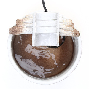 Bebedero de agua para gatos de cerámica, eléctrico, con circulación automática, fuente de escritorio para mascotas. - Product Image 5