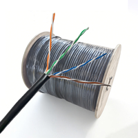 Cable Ethernet Gigabit Cat5e UTP de Alta Velocidad, 24AWG, Sólido, 4 Pares, 100MHz, Revestimiento de PVC, para Interiores, 305m, Caja, Red LAN para Hogar y Oficina