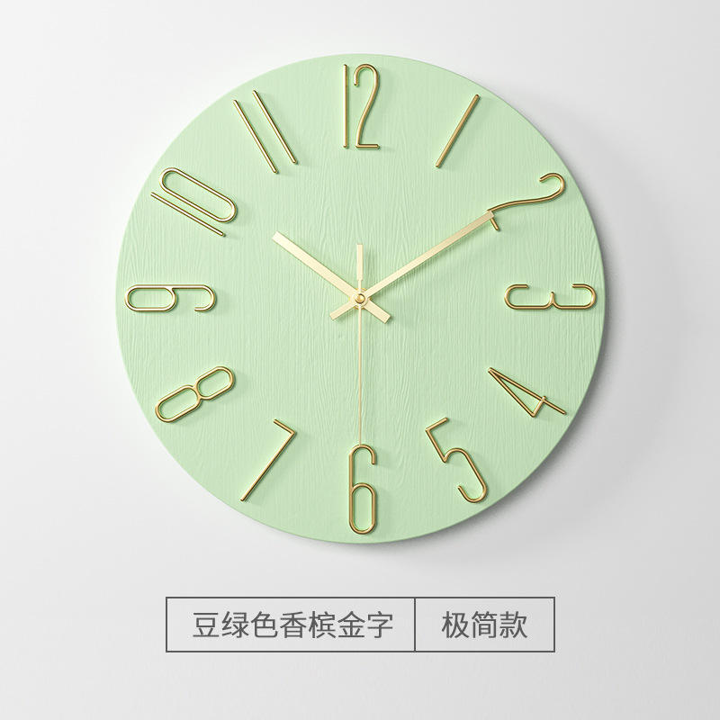 Lettres dorées champagne vert haricot