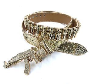 Bán nóng đai cao Bồi Miền Tây với khóa Rhinestone hình súng sử dụng hàng ngày Đai đạn và vật liệu hợp kim thời trang phổ biến - Product Image 4