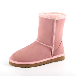 Botas de nieve cortas de felpa para mujer, zapatos informales cálidos, botines estilo Chelsea de piel de ante, zapatos planos de plataforma para invierno, 2022
