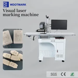 Machine de marquage laser à fibre industrielle haute vitesse avec positionnement visuel 20W 30W 50W et convoyeur pour clé USB et métal - Product Image 3