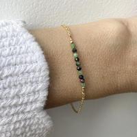 Bracelet en acier inoxydable PVD or 18 carats avec rubis, chaîne à maillons facettés, fermoir réglable à ressort, breloque cœur, cadeau pour femme