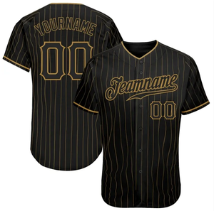 Kaos Baseball Custom Logo Nama Grosir Vintage Stripe Sublimasi untuk Remaja, Pakaian Baseball & Softball, Jersey Baseball - Product Image 3