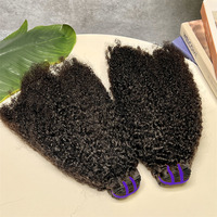 4C Kinky Afro Curly Bundle de cheveux humains Vente en gros Afro Kinky Bundles Vendeurs 4C Afro Cheveux humains en vrac Raw Virgin Extensions de cheveux