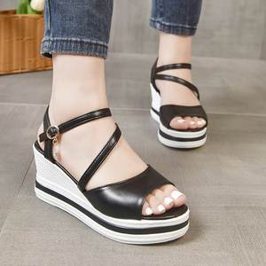 Sandalias de Plataforma con Tacón Alto y Suela Gruesa de Cuerda Tejida para Mujer, Novedad de 2024, Estilo Europeo y Americano, con Fondo de Espadrille - Product Image 2