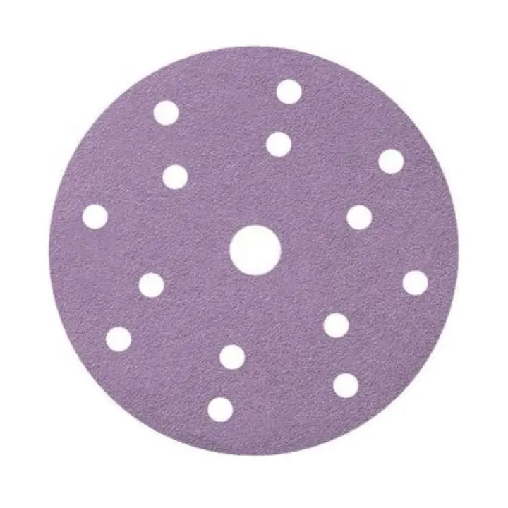 5" Purple Ceramic Sanding Discs Hook and Loop Sandpaper for Random Orbital Sander