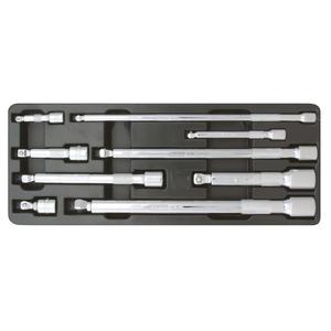 KS เครื่องมือ1/4 "+ 3/8" + 1/2 "ชุดต่อ chromeplus wobble, 9ชิ้น - Product Image 1