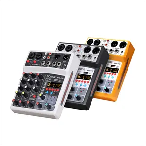 Pengiriman cepat konsol audio mixer audio kecil mini 5 saluran dengan sambungan USB ke komputer