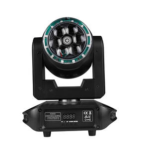 Dj Bar Disco Light Bee Eye 6x15W RGBW DMX Laser Beam Wash LED Moving Head Light avec <span class=keywords><strong>Halo</strong></span> Ring - Product Image 4