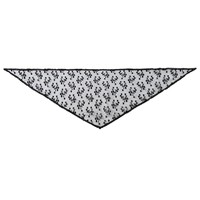 Petit foulard carré en polyester brodé de fleurs, châle élégant et polyvalent pour femme