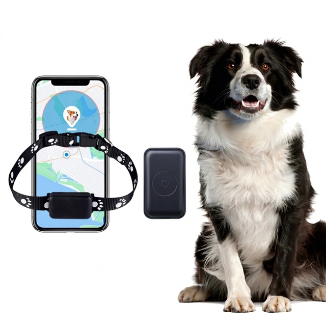 Smart Mini GPS Pet Tracker Waterproof IP67 Real-time Anti-lost Tracking Device Soft Plastic Detachable Wireless Collar for Dogs