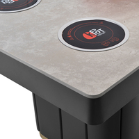 Ensemble de table à manger en marbre pour buffet coréen pour marmite et barbecue Shabu Shabu avec grill pour restaurant
