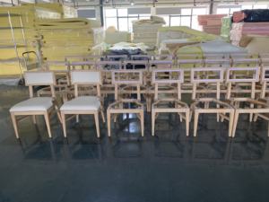 Chaise de café en bois, chaise de salle à manger nordique moderne en bois massif tissé en osier chaise de salle à manger en rotin de canne - Product Image 6