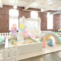 Ensemble de jeux d'intérieur et d'extérieur de luxe pour tout-petits, équipement de jeu en mousse souple, piscine à balles blanche, premium pour bébés et enfants