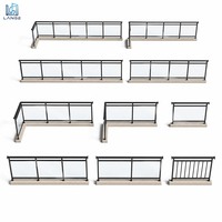 Système de balustrade en verre moderne et écologique LANGE en aluminium, avec verre isolant rempli d'argon pour villa écologique