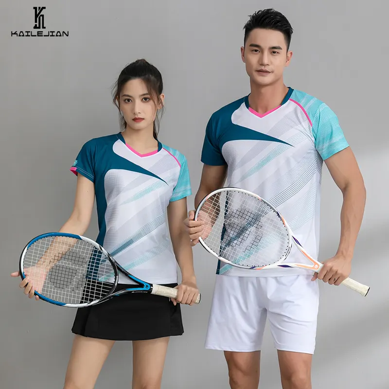 Wholesale custom table tennis uniform , blank badminton jersey men women badminton