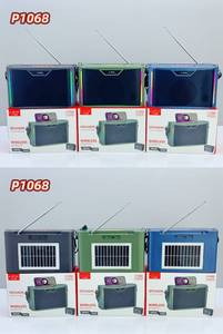 2025 Новый P1068 высококачественный Солнечный Ретро аудио динамик домашний стерео беспроводной динамик на открытом воздухе портативный FM радио Телефон стенд - Product Image 6