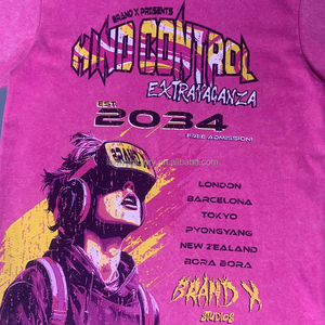 Bán buôn tùy chỉnh lanwofactory Chất lượng cao XL size100 % Cotton rửa T-Shirts với thêu và in quá khổ cho nam giới trống - Product Image 5