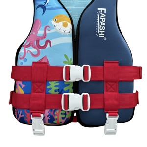 Gilet de sauvetage sûr et robuste à flottabilité élevée en néoprène haute densité et mousse EPE avec motif animaux marins et sangles réglables pour un ajustement sécurisé - Product Image 4