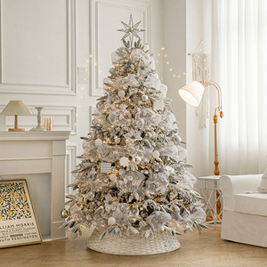 WH STC23 New Luxury Encrypted PE Mixed Leaf Woven Base Warm White <b>LED</b> <b>Lights</b> Indoor Use Christmas <b>Tree</b> Package Home Decorations - Product Image 5