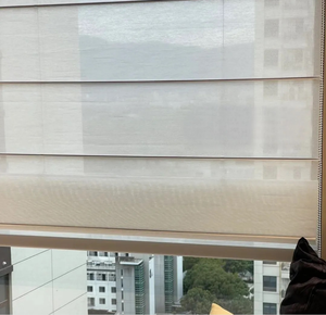 Tende a Rullo Romane Top Down Bottom Up Semi-Oscuranti in Lino Certificate ISO per Casa e Ufficio - Product Image 2