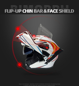 DOT ECE承認ダブルレンズM/L/XL/XXLファッションフルフェイスモトクロスatvカートフリップアップオートバイヘルメット - Product Image 2