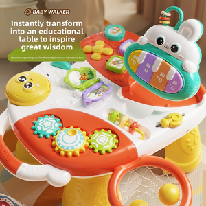 Andador Plegable 4 en 1 para Bebés con Música, Diseño Antivuelco, Altura Ajustable - Capacidad de Carga de 10 kg para Bebés de 0 a 12 Meses, Juguete de Aprendizaje - Product Image 3