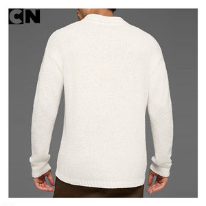 ผู้ผลิตเสื้อสเวตเตอร์ที่ได้รับการรับรองมาตรฐาน BSCI รับผลิตตามแบบ พร้อมปักโลโก้ เสื้อโปโลแขนยาวถักนิตติ้งเนื้อผ้าคอตตอนสำหรับผู้ชาย แฟชั่นฤดูหนาว - Product Image 4