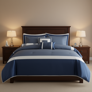 7 Piece <b>Comforter</b> <b>Set</b> Queen King Super King Size Floral Solid Printed Woven Polyester Home Bedding - Product Image 2